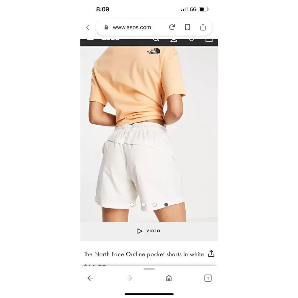 NWT The North Face Outline Horizon Shorts, White, Pride, Women’s XS Windwall 5”
